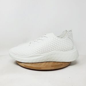 ECCO Therap Shoes Womens 41 White Nubuck‎ Honeycomb Chunky Platform Sneakers